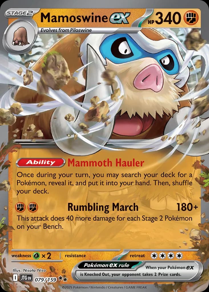 Journey Together Mamoswine ex card front, 79/159