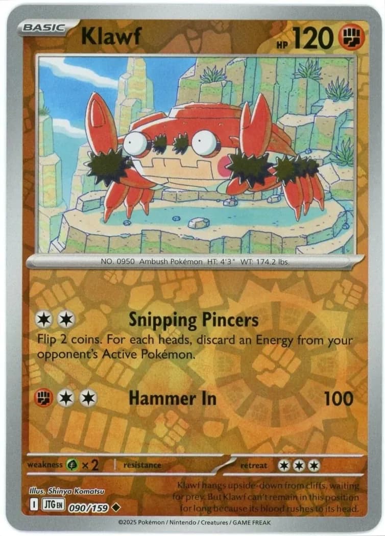 Klawf reverse holo card front, Journey Together 90/159