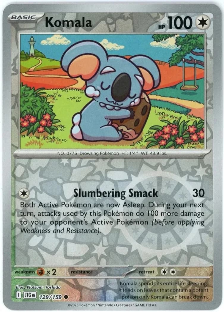 Komala reverse holo card front, Journey Together 129/159