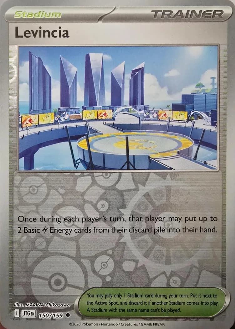 Levincia reverse holo card front, Journey Together 150/159
