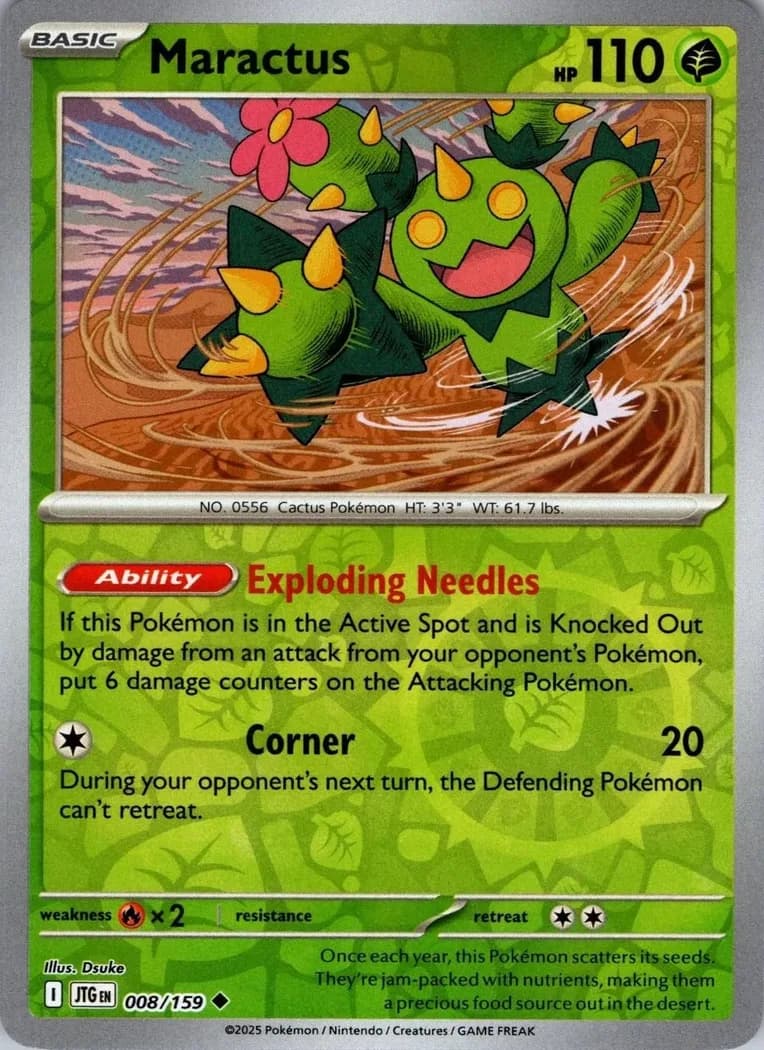 Maractus reverse holo card front, Journey Together 8/159