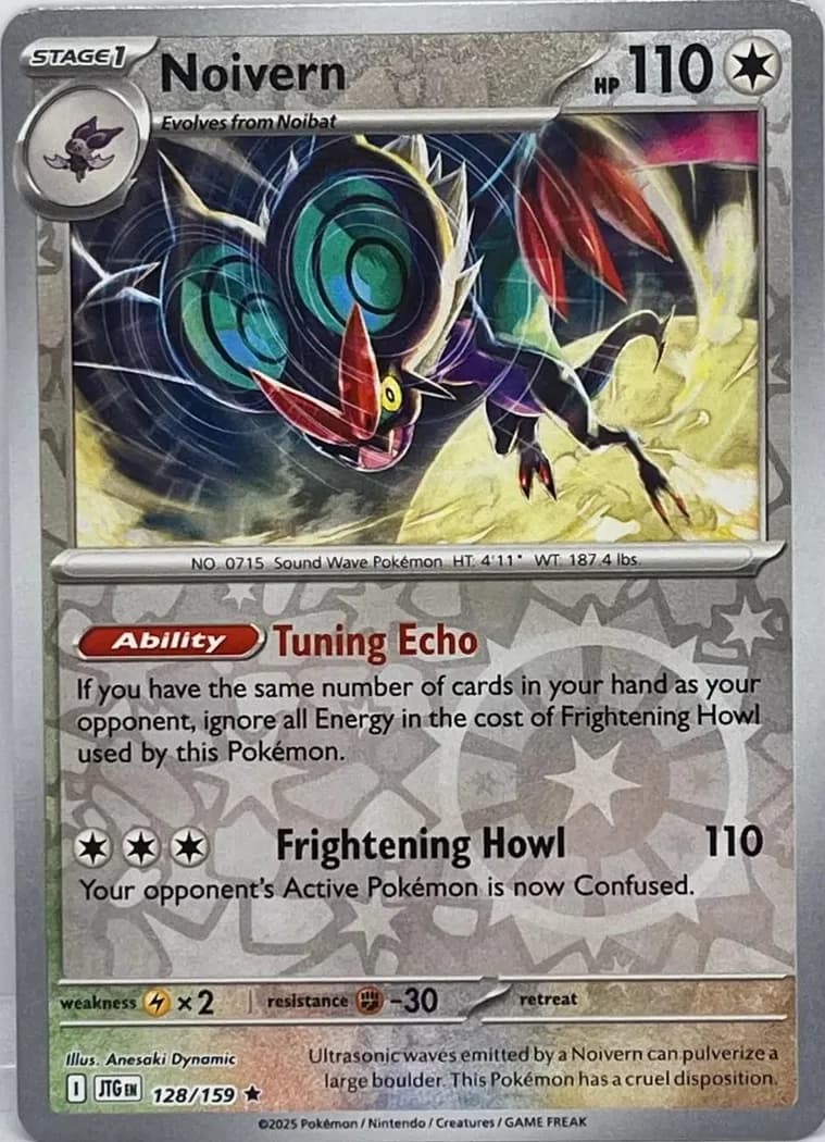 Noivern reverse holo card front, Journey Together 128/159