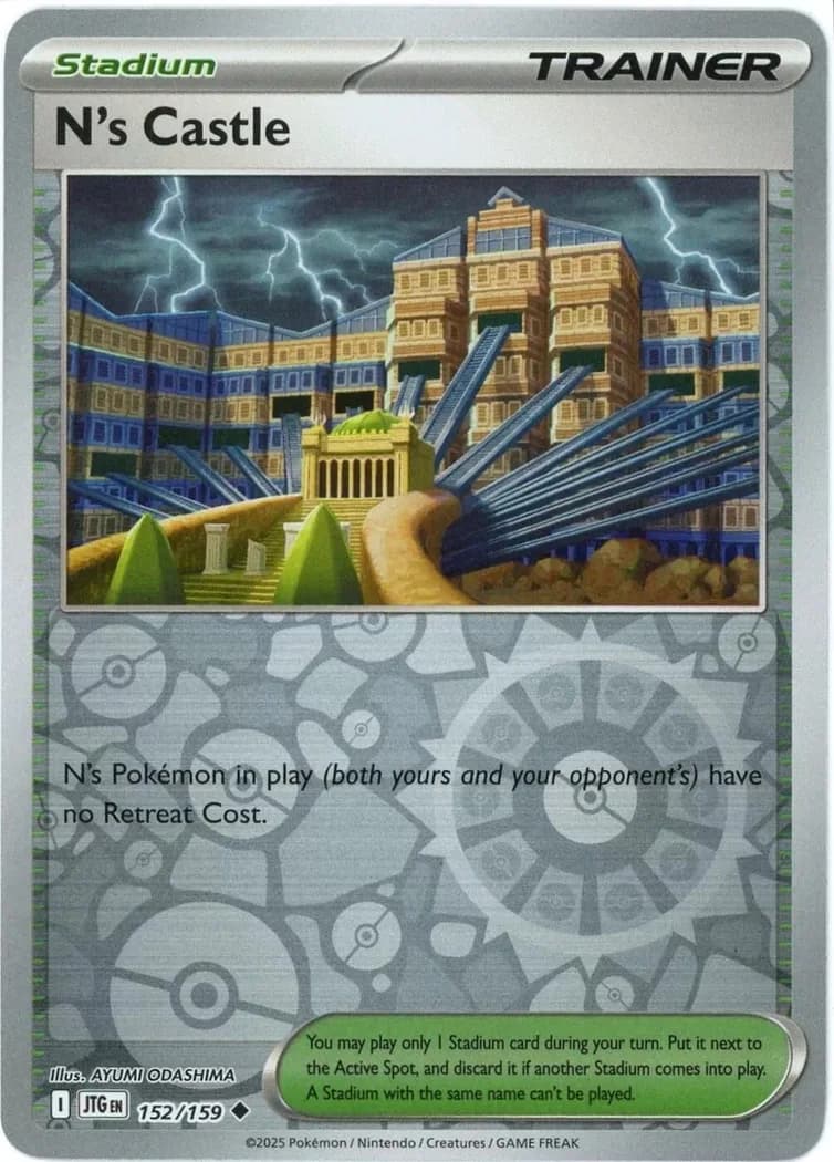 N's Castle reverse holo card front, Journey Together 152/159