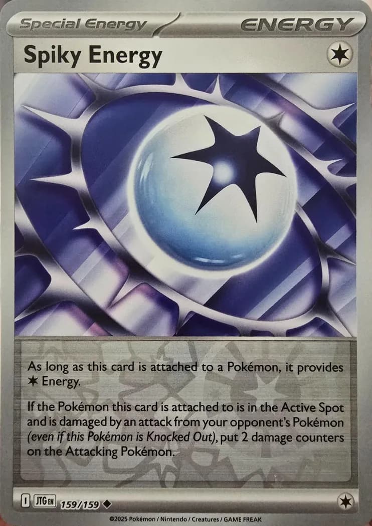Spiky Energy reverse holo card front, Journey Together 159/159
