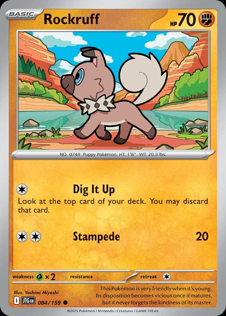 Journey Together Rockruff card front, 84/159