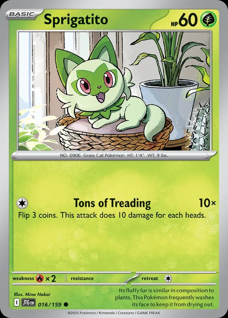 Journey Together Sprigatito card front, 16/159