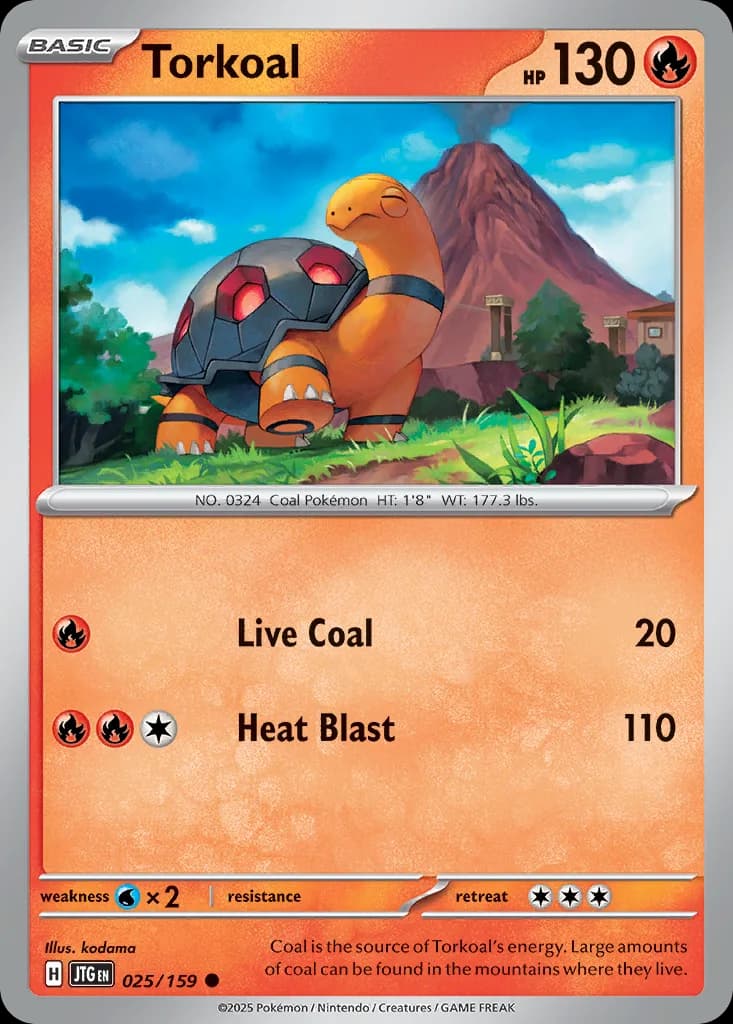 Journey Together Torkoal card front, 25/159