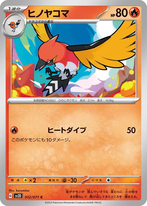 Clay Burst 12 card front (Fletchinder)
