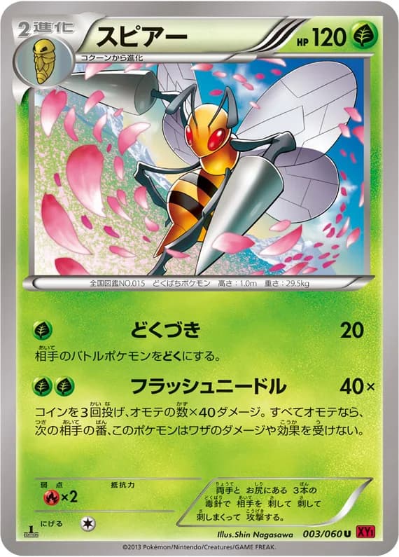 Collection Y 3 card front (Beedrill)