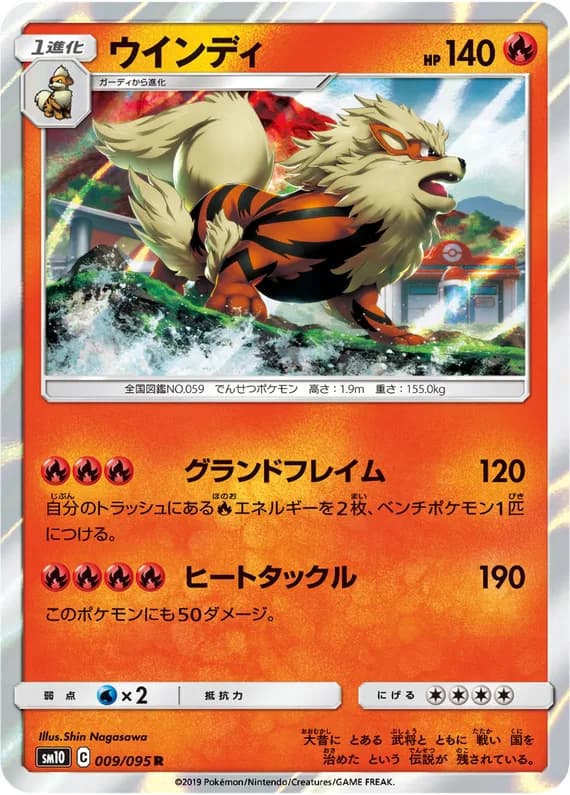 Double Blaze 9 card front (Arcanine)