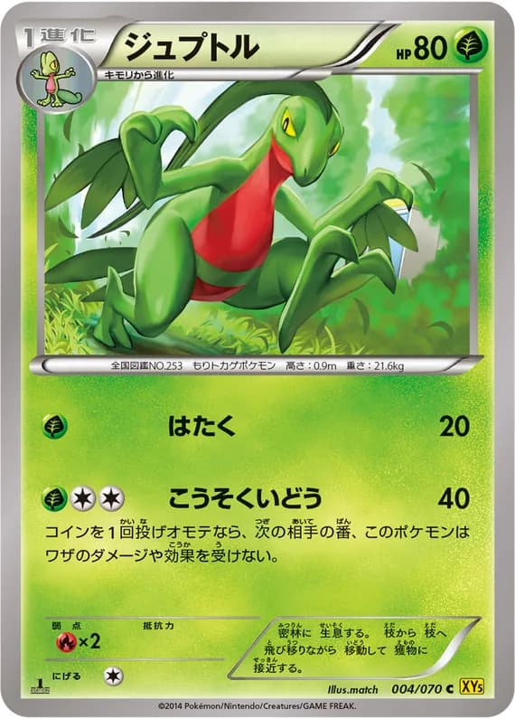 Gaia Volcano 4 card front (Grovyle)