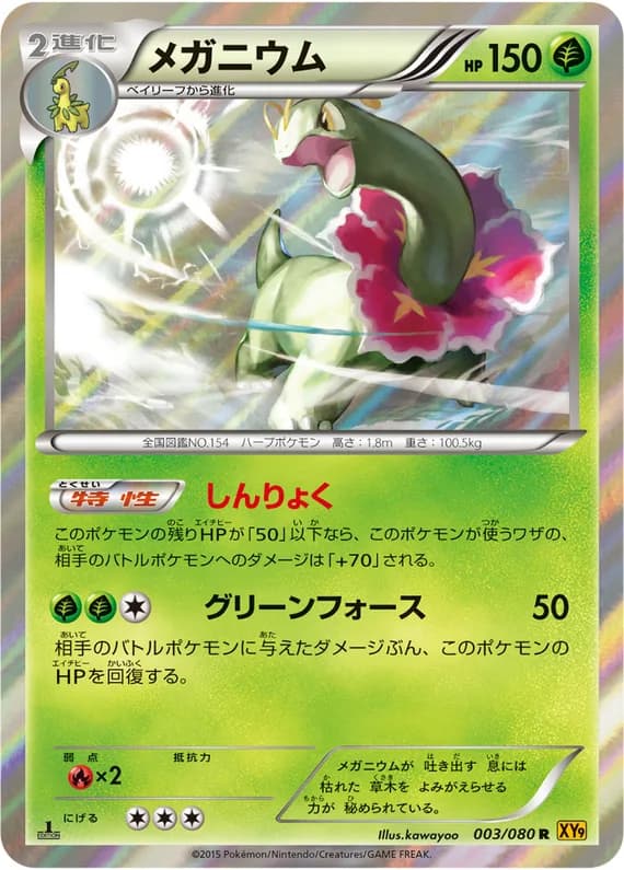 Rage of the Broken Heavens 3 card front (Meganium)