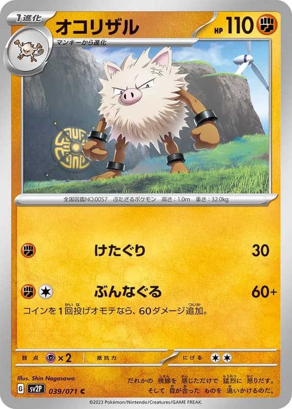 Snow Hazard 39 card front (Primeape)
