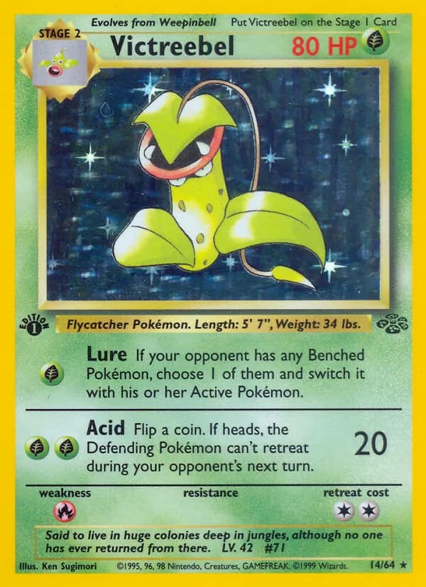 1st Edition Victreebel card front, Jungle 14/64