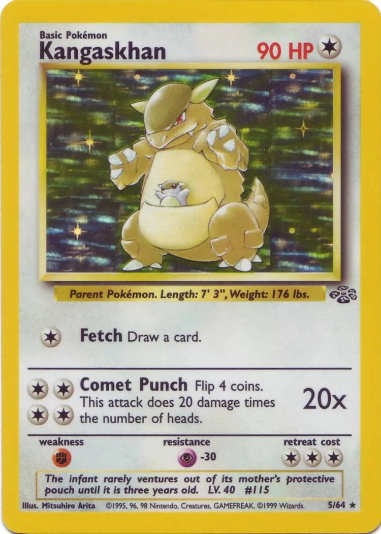 Unlimited Kangaskhan card front, Jungle 5/64