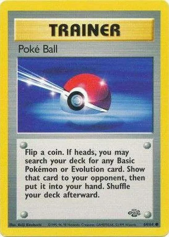 Unlimited Poké Ball card front, Jungle 64/64