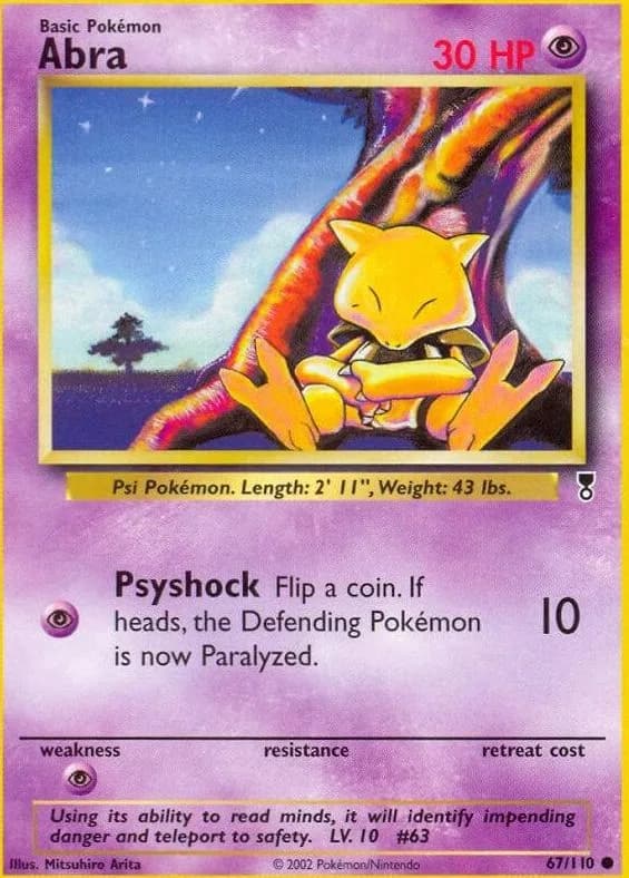 Abra card front, Legendary Collection 67/110
