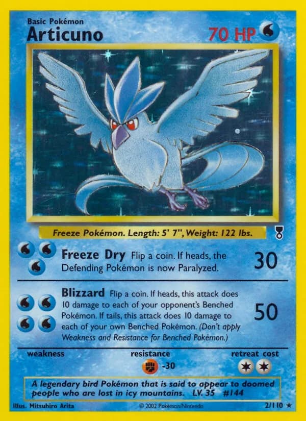 Articuno card front, Legendary Collection 2/110