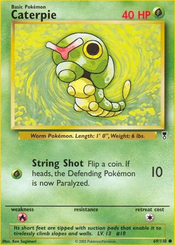 Caterpie card front, Legendary Collection 69/110