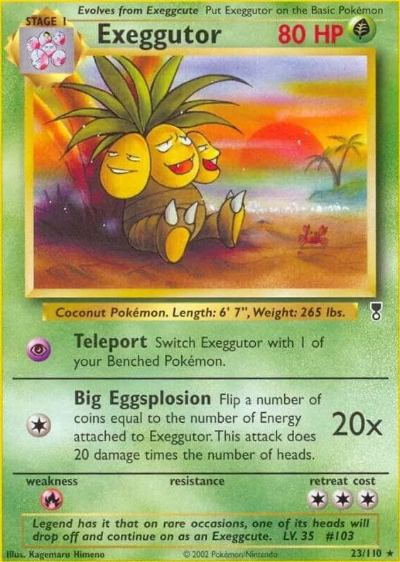 Exeggutor card front, Legendary Collection 23/110