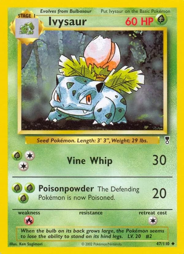 Ivysaur card front, Legendary Collection 47/110