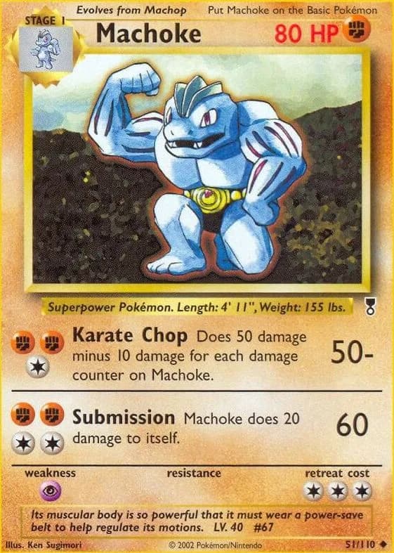 Machoke card front, Legendary Collection 51/110
