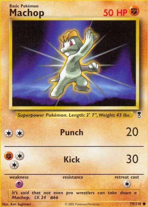 Machop card front, Legendary Collection 79/110
