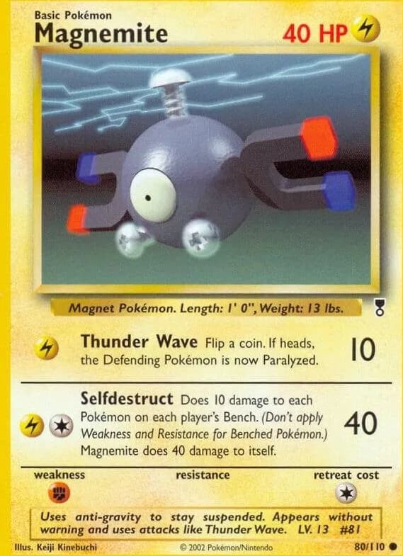 Magnemite card front, Legendary Collection 80/110