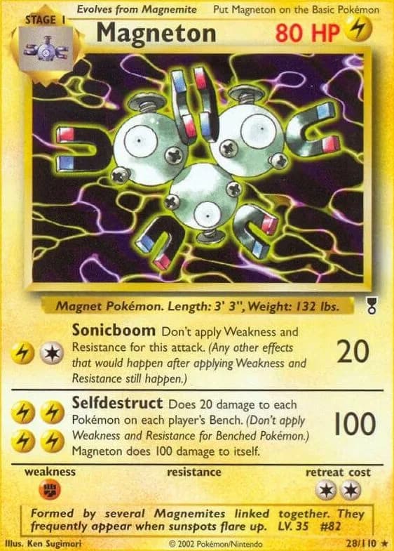 Magneton card front, Legendary Collection 28/110