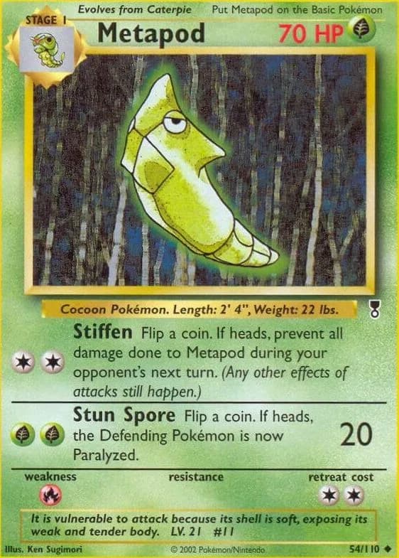 Metapod card front, Legendary Collection 54/110