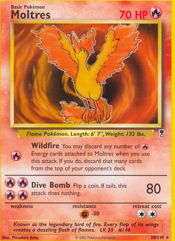 Moltres card front, Legendary Collection 30/110