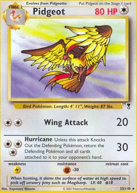 Pidgeot card front, Legendary Collection 33/110
