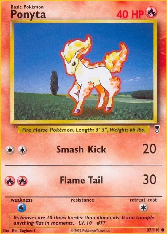 Ponyta card front, Legendary Collection 87/110