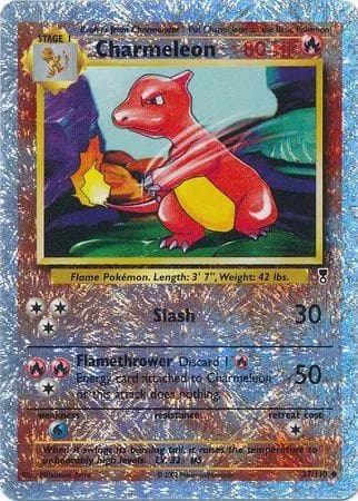 Charmeleon reverse holo card front, Legendary Collection 37/110