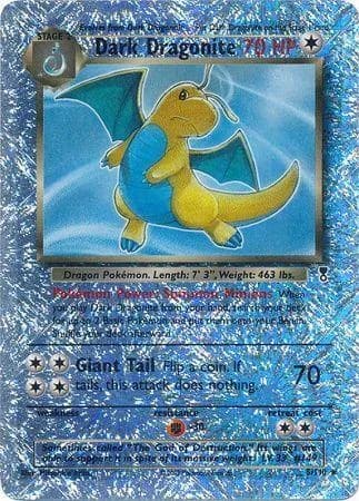 Dark Dragonite reverse holo card front, Legendary Collection 5/110