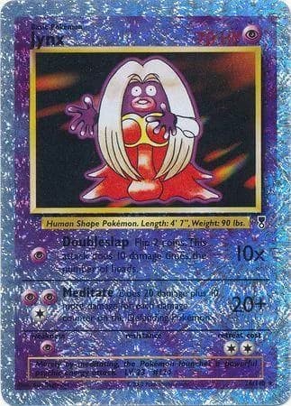 Jynx reverse holo card front, Legendary Collection 26/110