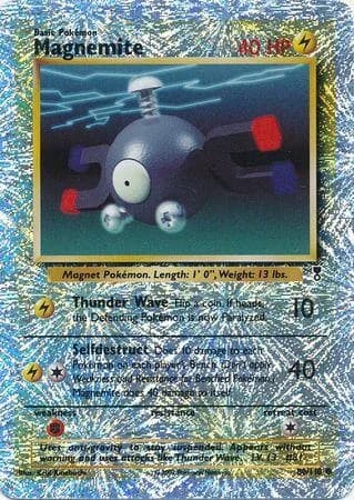Magnemite reverse holo card front, Legendary Collection 80/110