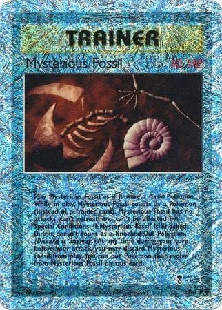 Mysterious Fossil reverse holo card front, Legendary Collection 109/110