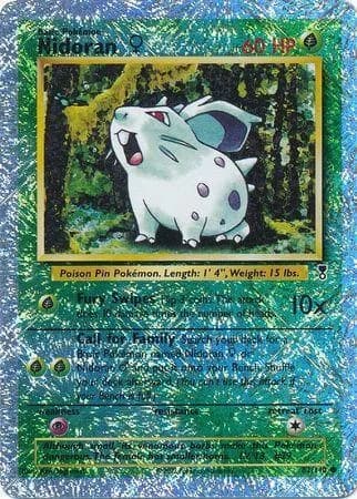 Nidoran♀ reverse holo card front, Legendary Collection 82/110