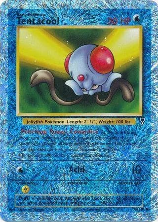 Tentacool reverse holo card front, Legendary Collection 96/110
