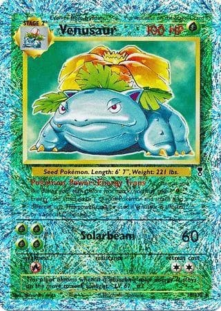Venusaur reverse holo card front, Legendary Collection 18/110