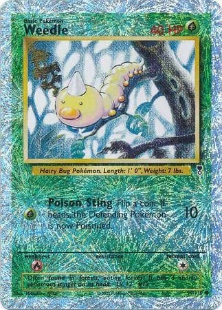 Weedle reverse holo card front, Legendary Collection 99/110