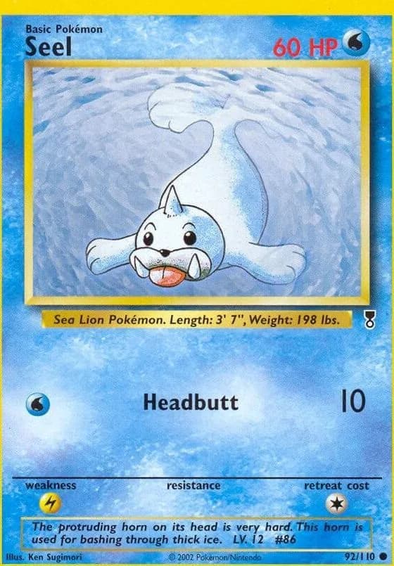 Seel card front, Legendary Collection 92/110