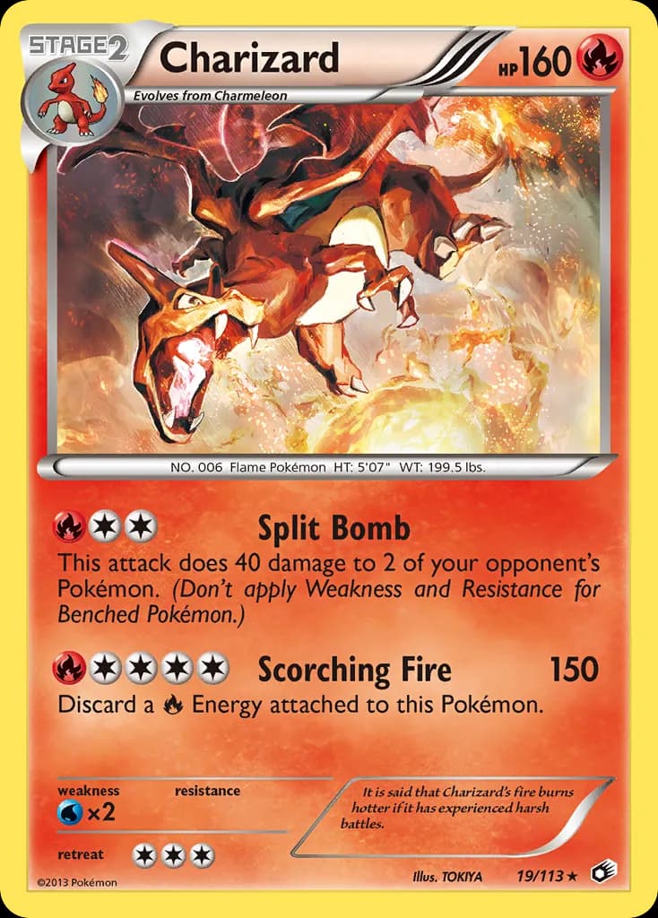 Legendary Treasures Charizard card front, 19/113