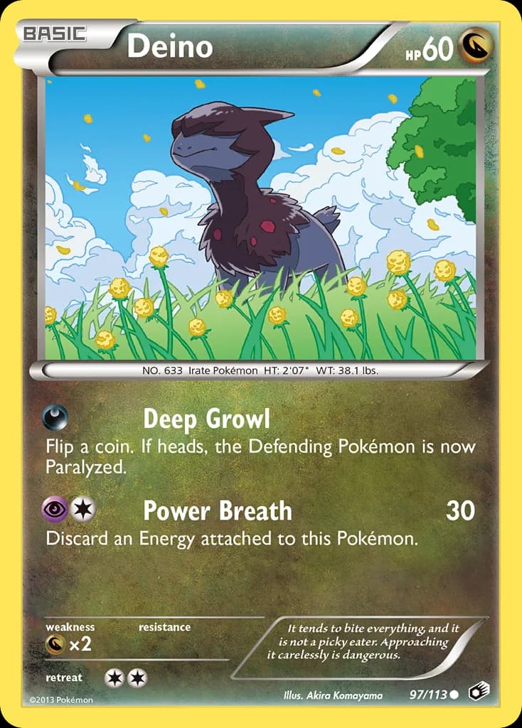 Legendary Treasures Deino card front, 97/113
