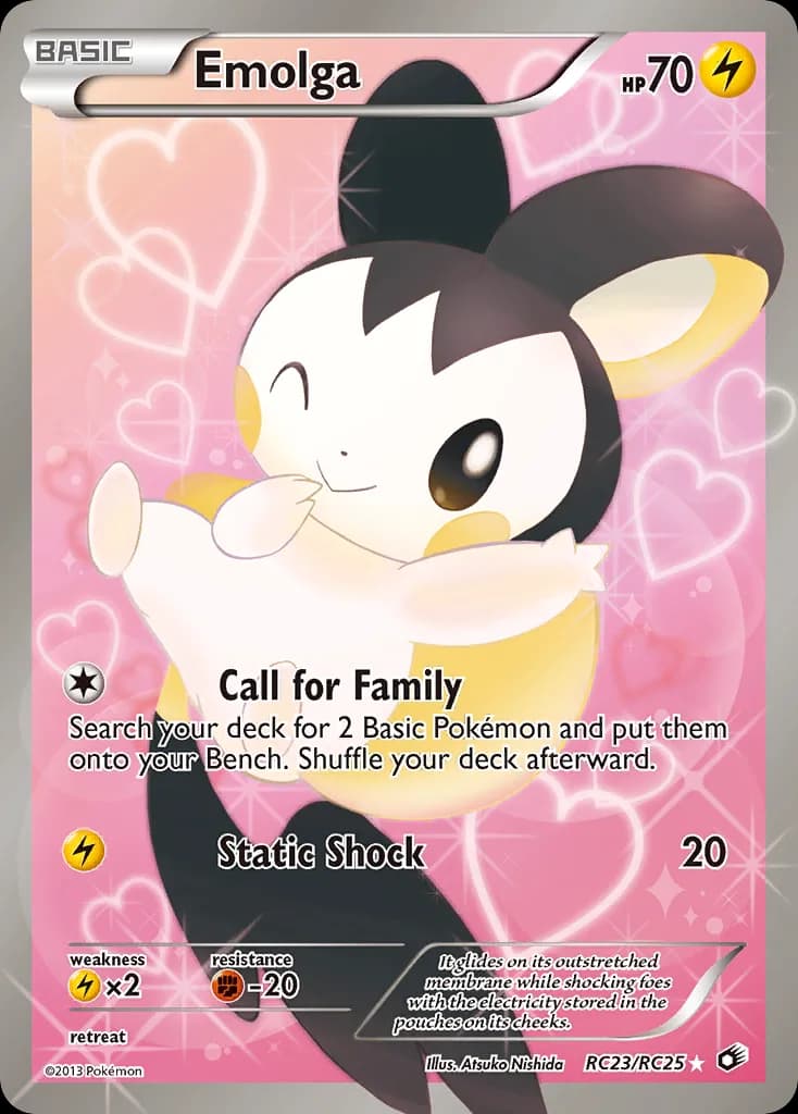 Legendary Treasures Emolga card front, RC23/113