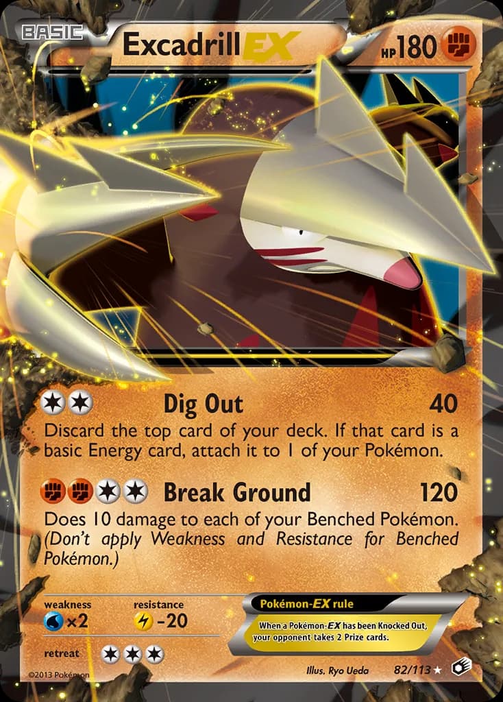 Legendary Treasures Excadrill-EX card front, 82/113