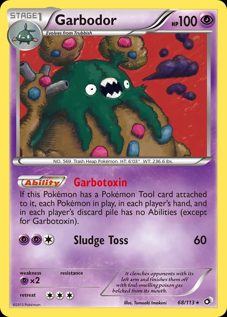 Legendary Treasures Garbodor card front, 68/113