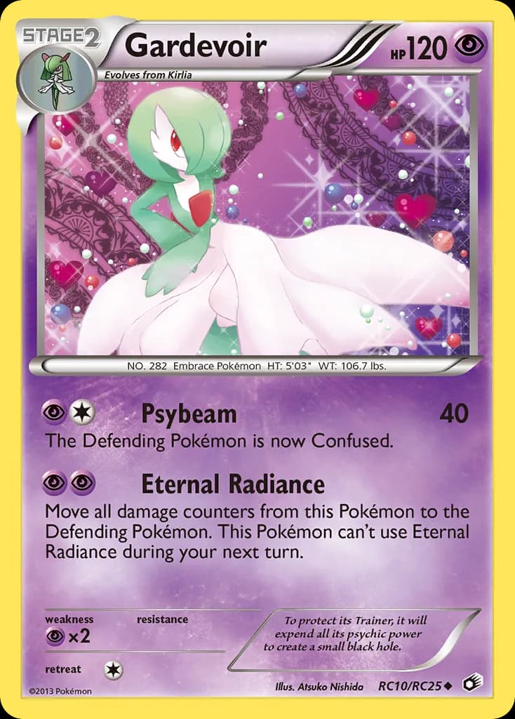 Gardevoir card front, Legendary Treasures RC10/113