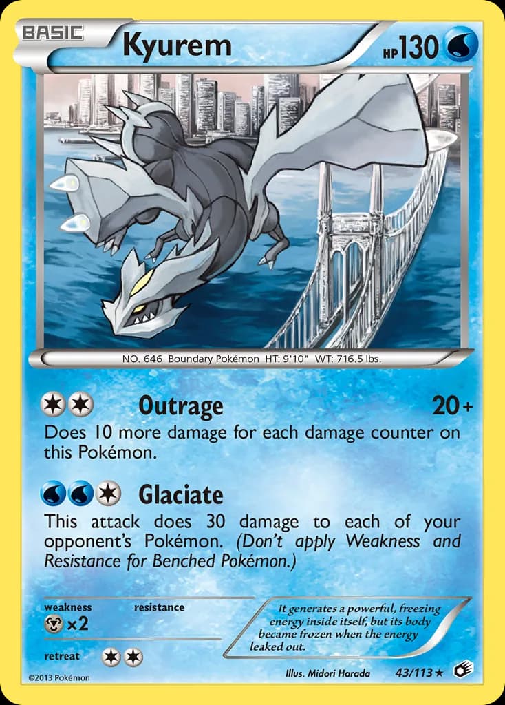 Legendary Treasures Kyurem card front, 43/113